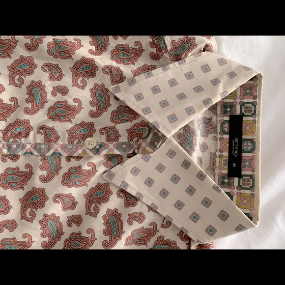 Etro Paisley Print Stretch Cotton Women’s Casual Shirt - Picture 2 of 5